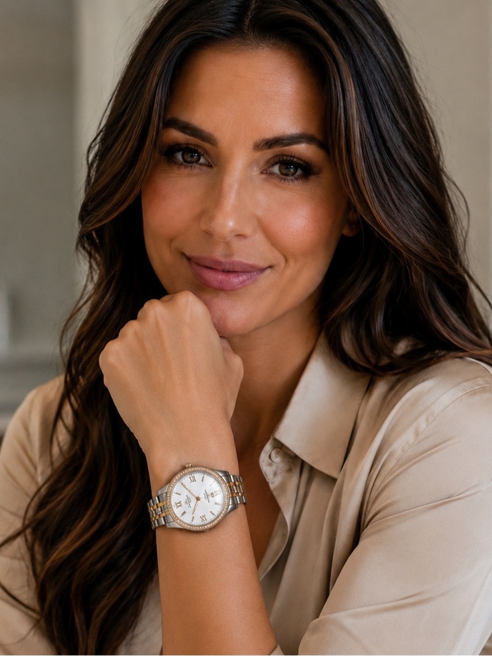 Michael Kors Lauryn Two-Tone Stainless Steel Crystal Watch MK3979